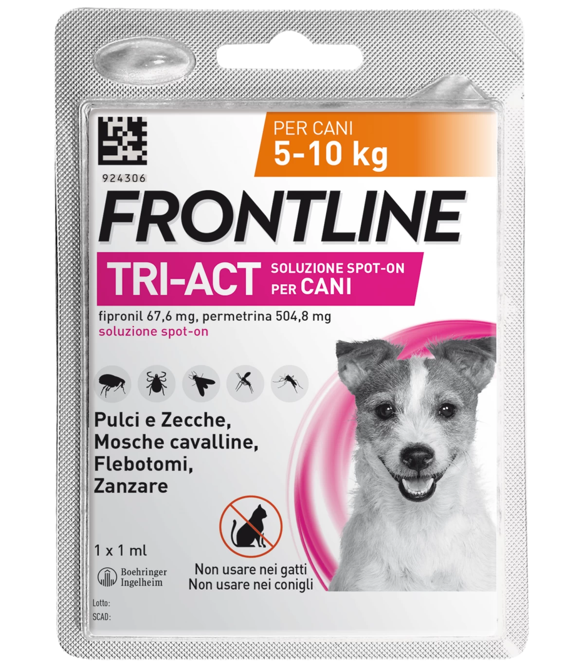 FRONTLINE TRI-ACT*1PIP 5-10KG - Luckyfarma.it
