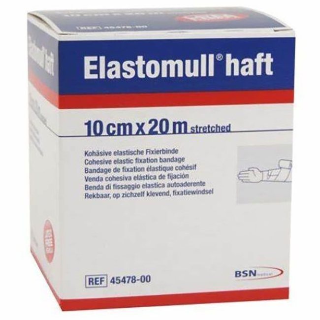 BENDA ELASTICA AUTOADESIVA ELASTOMULL HAFT COMPRESSIONE FORTE CM 10X20 M - Luckyfarma.it