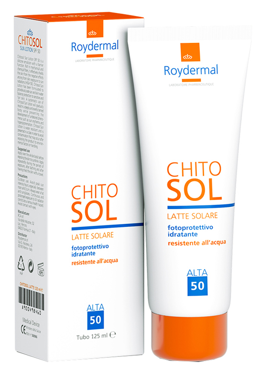 CHITOSOL LATTE SOLARE FP 50 TUBO 125 ML - Luckyfarma.it
