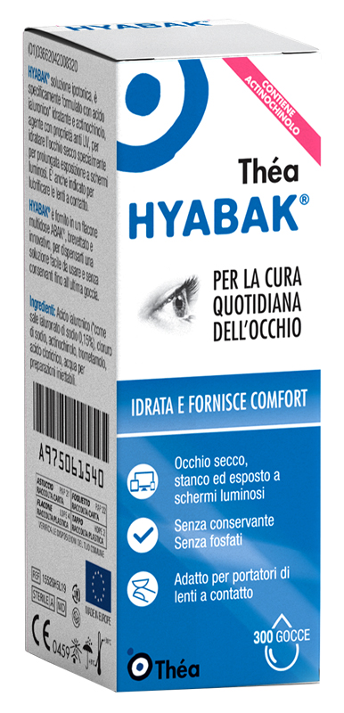 HYABAK PROTECTOR SOLUZIONE OFTALMICA SODIO IALURONATO 0,15% FLACONE 10ML - Luckyfarma.it