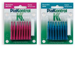 PLAKKONTROL SCOVOLINO MICRO 0,5 MM 8 PEZZI + MANICO - Luckyfarma.it