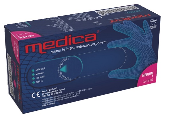 MEDICA GUANTO LATTICE N/STERILE CON POLVERE DM MISURA S 100 PEZZI - Luckyfarma.it
