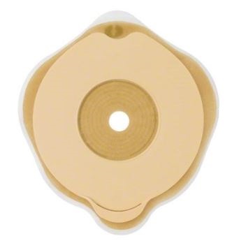 PLACCA PIANA FLEXIMA KEY 60 MM CON PROTETTORE CUTANEO IDROCOLLOIDALE E FLANGIA 5 PEZZI - Luckyfarma.it