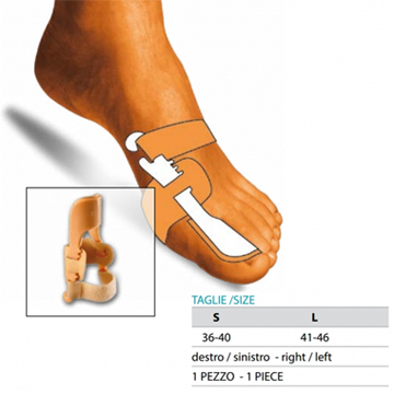ORIONE OK PED 229 CORRETTORE NOTTURNO ALLUCE VALGO DESTRO BIANCO S 35-40 - Luckyfarma.it