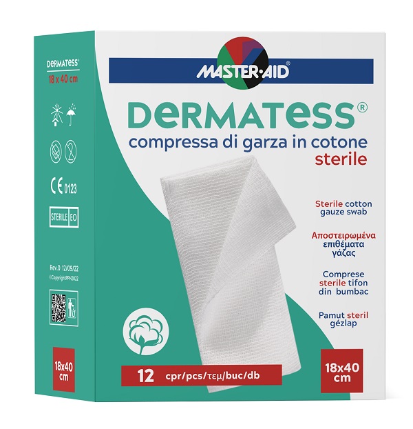 GARZA IDROFILA DERMATESS COT 18X40 12 PEZZI - Luckyfarma.it