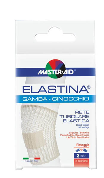 RETE TUBOLARE ELASTICA IPOALLERGENICA MASTER-AID ELASTINA GAMBA/GINOCCHIO 3 MT IN TENSIONE CALIBRO 5 CM - Luckyfarma.it