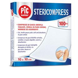 GARZA COMPRESSA IDROFILA PIC STERICOMPRESS 10X10 CM 4 BUSTE  25 PEZZI - Luckyfarma.it