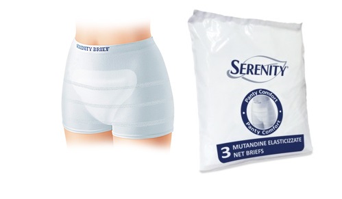 MUTANDINA A RETE PER INCONTINENZA SERENITY PANTY COMFORT L 3 PEZZI - Luckyfarma.it