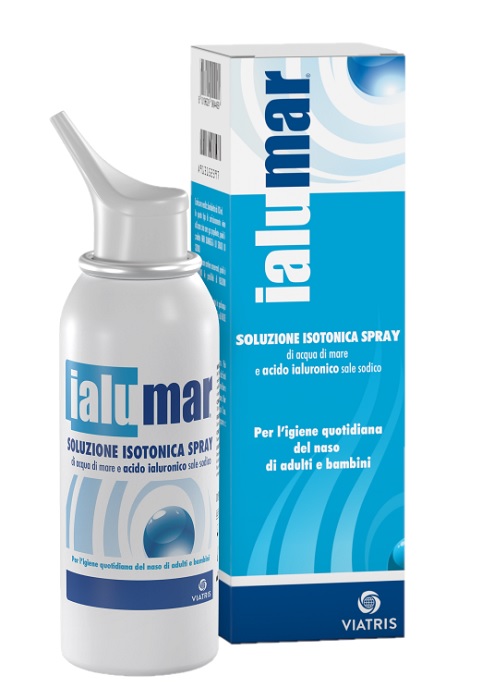 SOLUZIONE ISOTONICA SPRAY DI ACQUA DI MARE ACIDO IALURONICO SALE SODICO PER IGIENE NASO ADULTI E BAMBINI 100ML - Luckyfarma.it