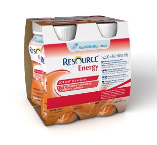 RESOURCE ENERGY ALBICOCCA 4 BOTTIGLIE 200 ML - Luckyfarma.it