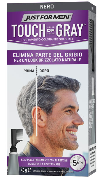 JUST FOR MEN TOUCH OF GRAY NERO 40 G - Luckyfarma.it