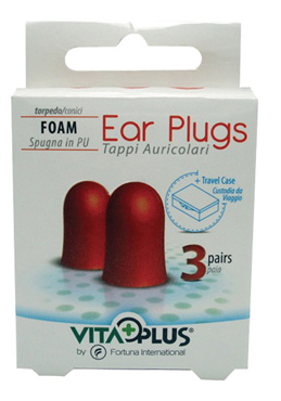 TAPPI AURICOLARI SPUGNA CONICI 3 COPPIE + CUSTODIA - Luckyfarma.it