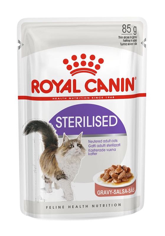 FELINE HEALTH NUTRITION WET STERILISED IN GRAVY 1 BUSTINA 85 G - Luckyfarma.it