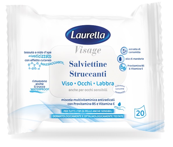 LAURELLA VISAGE SALVIETTINA STRUCCANTE 20 PEZZI - Luckyfarma.it