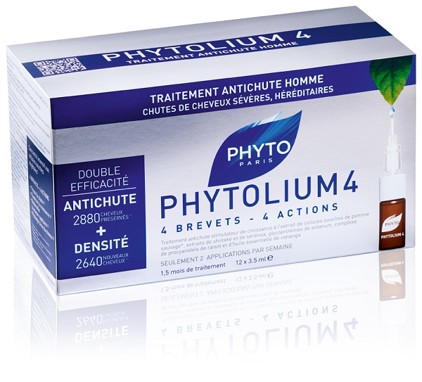 PHYTO PHYTOLIUM4 TRATTAMENTO ANTICADUTA CAPELLI UOMO 12 FIALE 3,5 ML - Luckyfarma.it