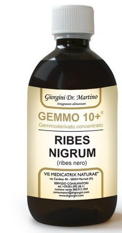 GEMMO 10+ RIBES NERO 500 ML LIQUIDO ANALCOLICO - Luckyfarma.it