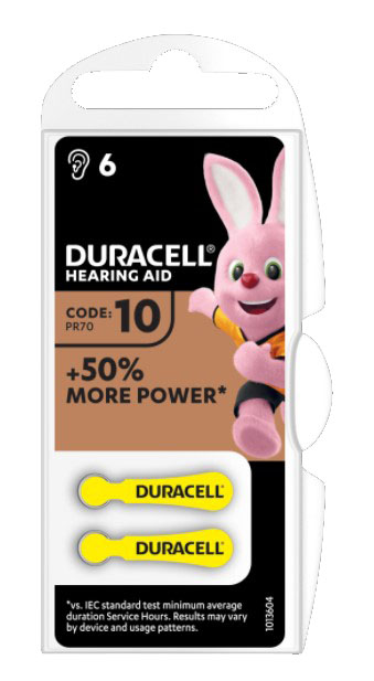 DURACELL ACTIVAIR HEARING AID EASY TAB 10 GIALLO BATTERIA PER APPARECCHIO ACUSTICO 6 PEZZI - Luckyfarma.it