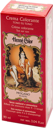 HENNE NUANCE ACAJOU ROSSO MOGANO CREMA HENNE COLOR CREMA COLORANTE PRONTA ALL'USO - Luckyfarma.it