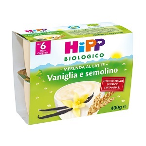 HIPP BIO HIPP BIO MERENDA AL LATTE VANIGLIA SEMOLINO 4X100 G - Luckyfarma.it