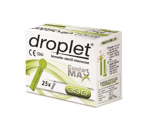LANCETTE PUNGIDITO DROPLET COMFORT MAX GAUGE 33 25 PEZZI - Luckyfarma.it