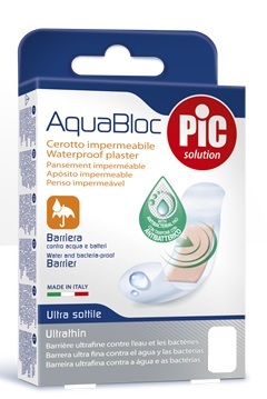 CEROTTO PIC AQUABLOC 10X10CM ANTIBATTERICO 5 PEZZI - Luckyfarma.it