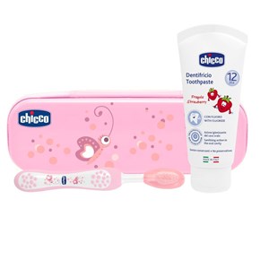 CHICCO SET DENTALE ROSA CON FLUORO - Luckyfarma.it