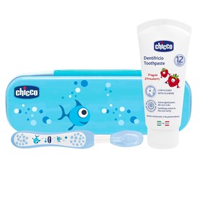 CHICCO SET DENTALE AZZURRO CON FLUORO - Luckyfarma.it