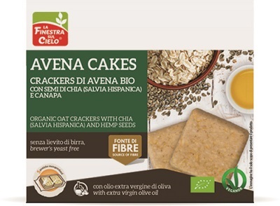 FSC AVENACAKES CRACKERS DI AVENA CON SEMI DI CANAPA E CHIA BIO VEGAN SENZA LIEVITO DI BIRRA AD ALTO CONTENUTO DI FIBRA 250 G - Luckyfarma.it