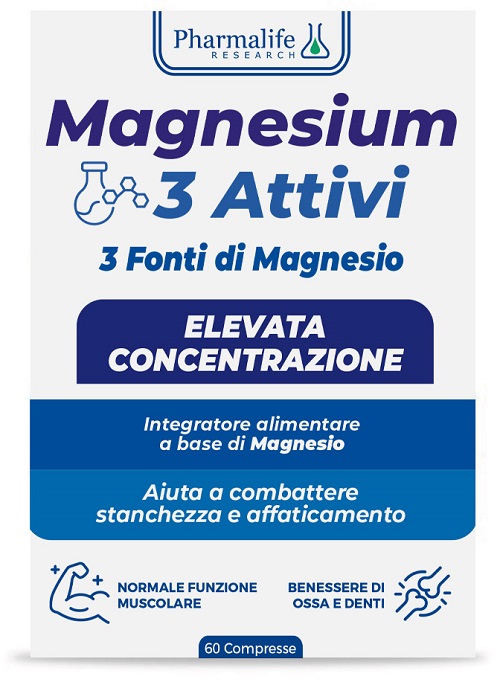 MAGNESIUM 3 ATTIVI 60 COMPRESSE - Luckyfarma.it