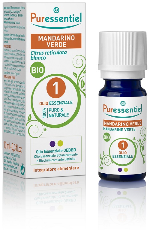 PURESSENTIEL MANDARINO VERDE OLIO ESSENZIALE BIO 10 ML - Luckyfarma.it
