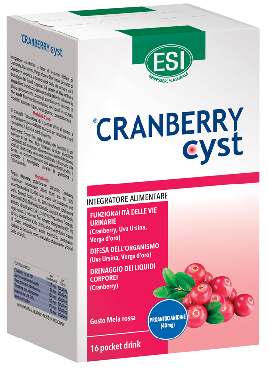 ESI CRANBERRY CYST POCKET DRINK 16 BUSTINE - Luckyfarma.it