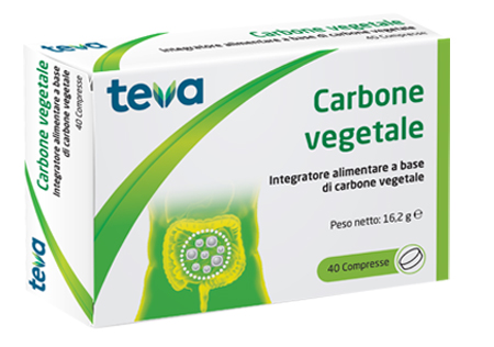 CARBONE VEGETALE TEVA 40 COMPRESSE 16,2 G - Luckyfarma.it