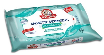 SANO E BELLO SALVIETTE DETERGENTI MUSCHIO BIANCO 50 PEZZI - Luckyfarma.it