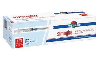 SIRINGA PER VENIPUNTURA MASTER-AID 10 ML GAUGE 21 10 PEZZI - Luckyfarma.it