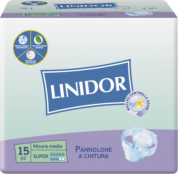 PANNOLONE LINIDOR SUPER PANNOLINO A CINTURA MM 15 PEZZI - Luckyfarma.it