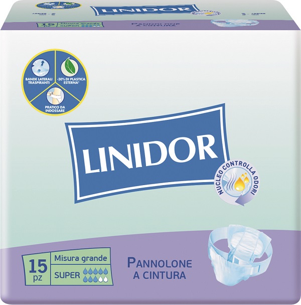 PANNOLONE LINIDOR PERFECT CARE SUPER A CINTURA MG 15 PEZZI - Luckyfarma.it
