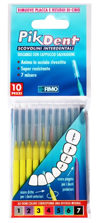 PIKDENT STUZZICOLINO 3 GIALLO 10 PEZZI - Luckyfarma.it