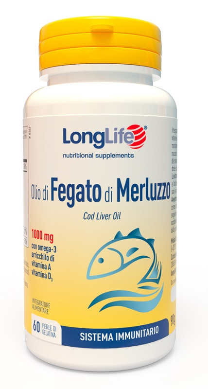 LONGLIFE OLIO FEGATO MERLUZZO 1000 MG 60 PERLE - Luckyfarma.it