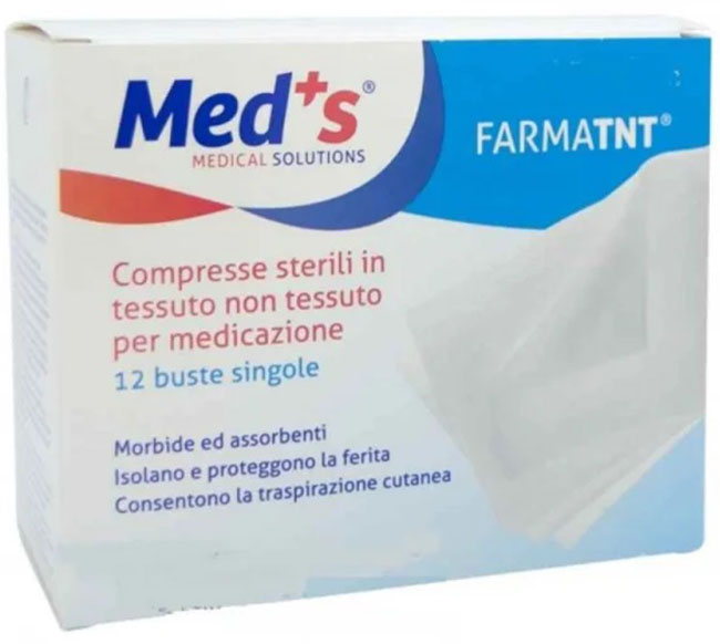 GARZA COMPRESSA MEDS TESSUTO NON TESSUTO 10X10CM 12 PEZZI PEEL OPEN - Luckyfarma.it