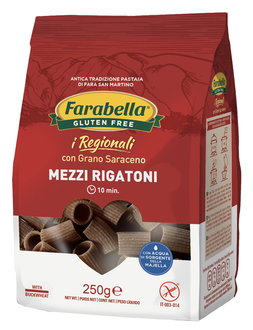 FARABELLA MEZZI RIGATONI AL GRANO SARACENO 250 G - Luckyfarma.it