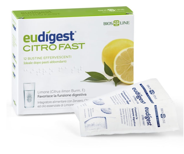 BIOSLINE EUDIGEST CITRO FAST 12 BUSTINE EFFERVESCENTI - Luckyfarma.it