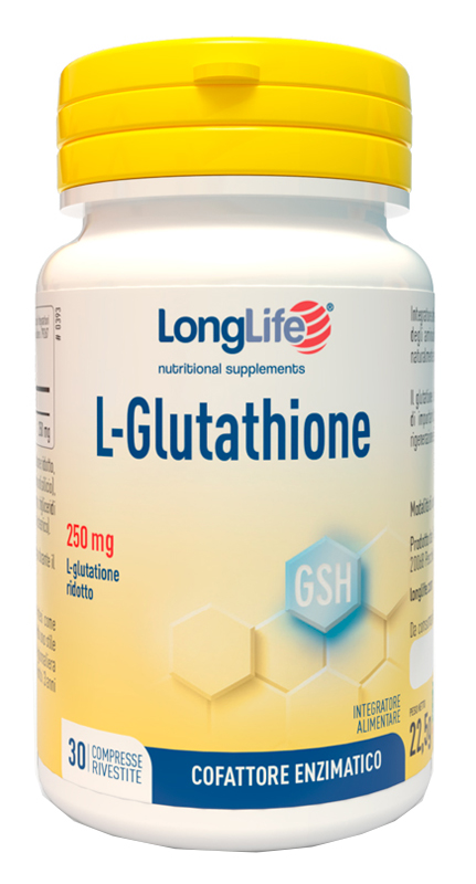 LONGLIFE L-GLUTATHIONE 250 MG 30 COMPRESSE - Luckyfarma.it