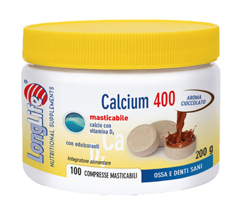 LONGLIFE CALCIUM CACAO 100 COMPRESSE 400 MG - Luckyfarma.it
