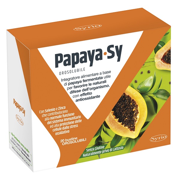 PAPAYA-SY 20 BUSTINE 92 G POLVERE OROSOLUBILE - Luckyfarma.it