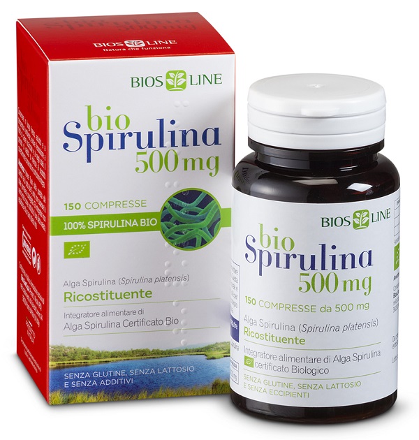 BIOSLINE BIOSPIRULINA 500 NEW 150 COMPRESSE CERT ECOCERT - Luckyfarma.it