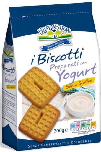 HAPPY FARM BISCOTTI YOGURT SENZA ZUCCHERO 300 G - Luckyfarma.it