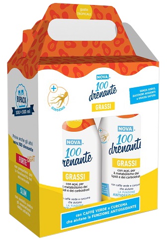 NOVA100 DRENANTE GRASSI CON GINSENG 300+300 ML - Luckyfarma.it