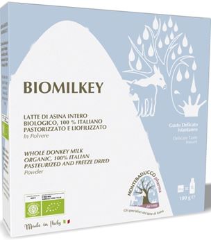BIOMILKEY LATTE DI ASINA PASTORIZZATO E LIOFILIZZATO BIOLOGICO 100% ITALIANO 100 G - Luckyfarma.it