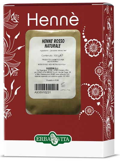 HENNE COLORANTE CAPELLI ROSSO NATURALE 100 G - Luckyfarma.it