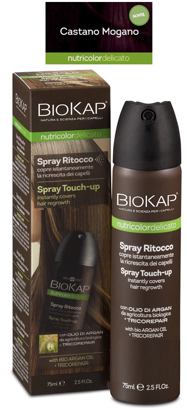 BIOS LINE  BIOKAP NUTRICOLOR DELICATO SPRAY RITOCCO CASTANO MOGANO 75 ML - Luckyfarma.it